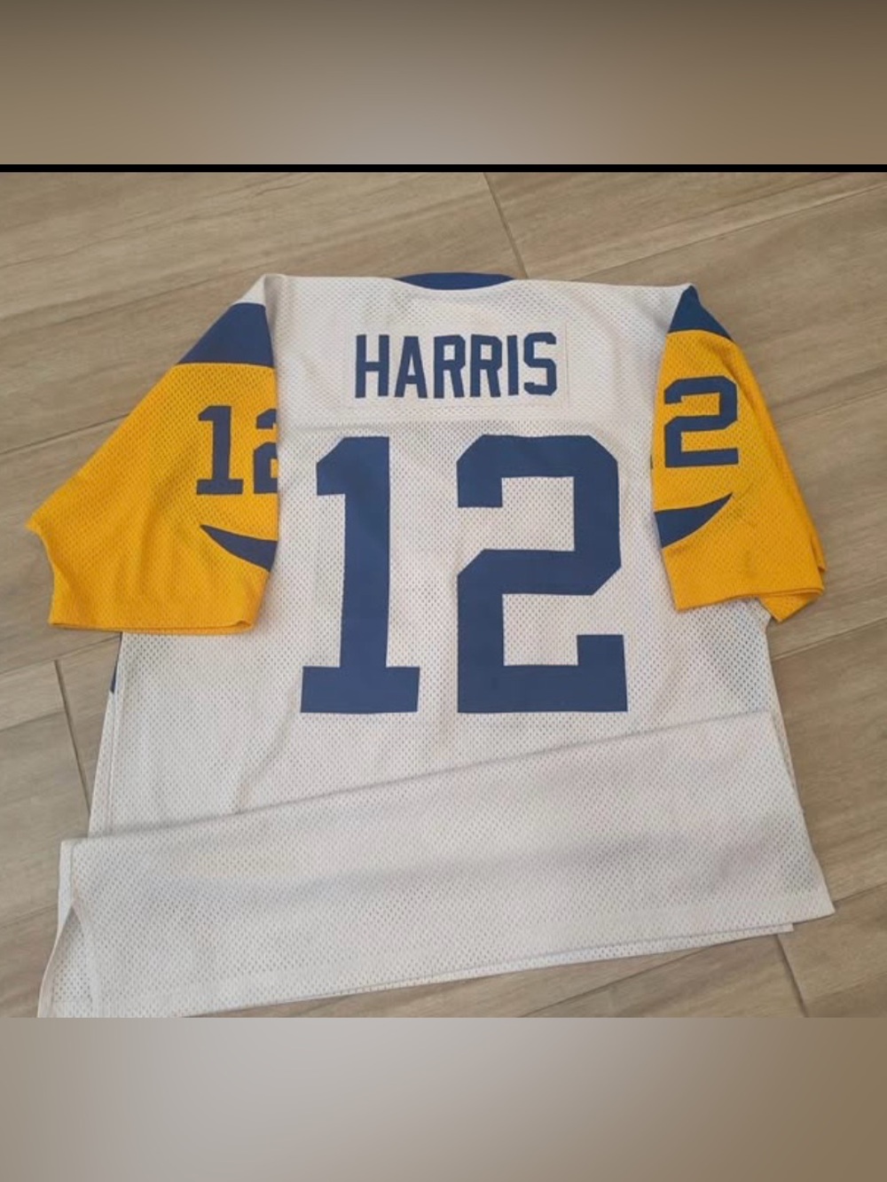 Throwback 1974 Los Angeles Rams jersey featuring legendary quarterback Harris